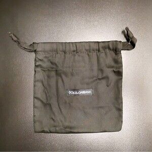 DOLCE & GABBANA Black Drawstring dust cover bag 7.5" x 7.5"